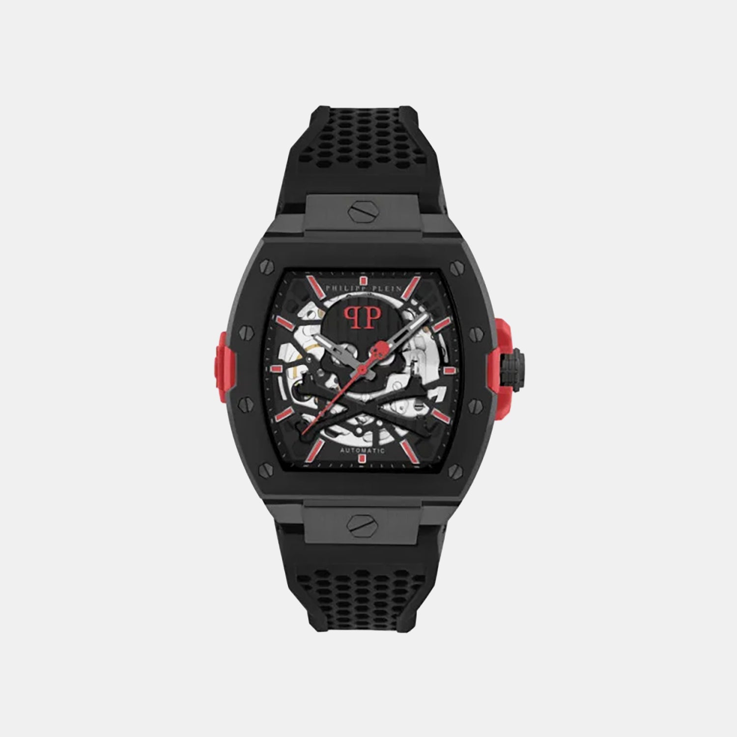 Men Automatic Black Dial Analog Silicone Watch PWJFA1626