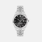 Men Quartz Black Dial Analog Stainless Steel Watch PWMFA0125