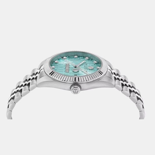 Men Quartz Light Blue Dial Analog Stainless Steel Watch PWMFA0225