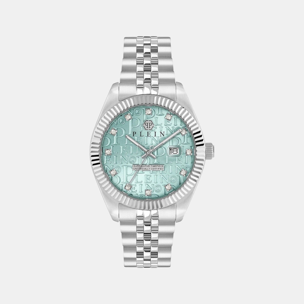 Men Quartz Light Blue Dial Analog Stainless Steel Watch PWMFA0225