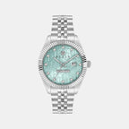 Men Quartz Light Blue Dial Analog Stainless Steel Watch PWMFA0225