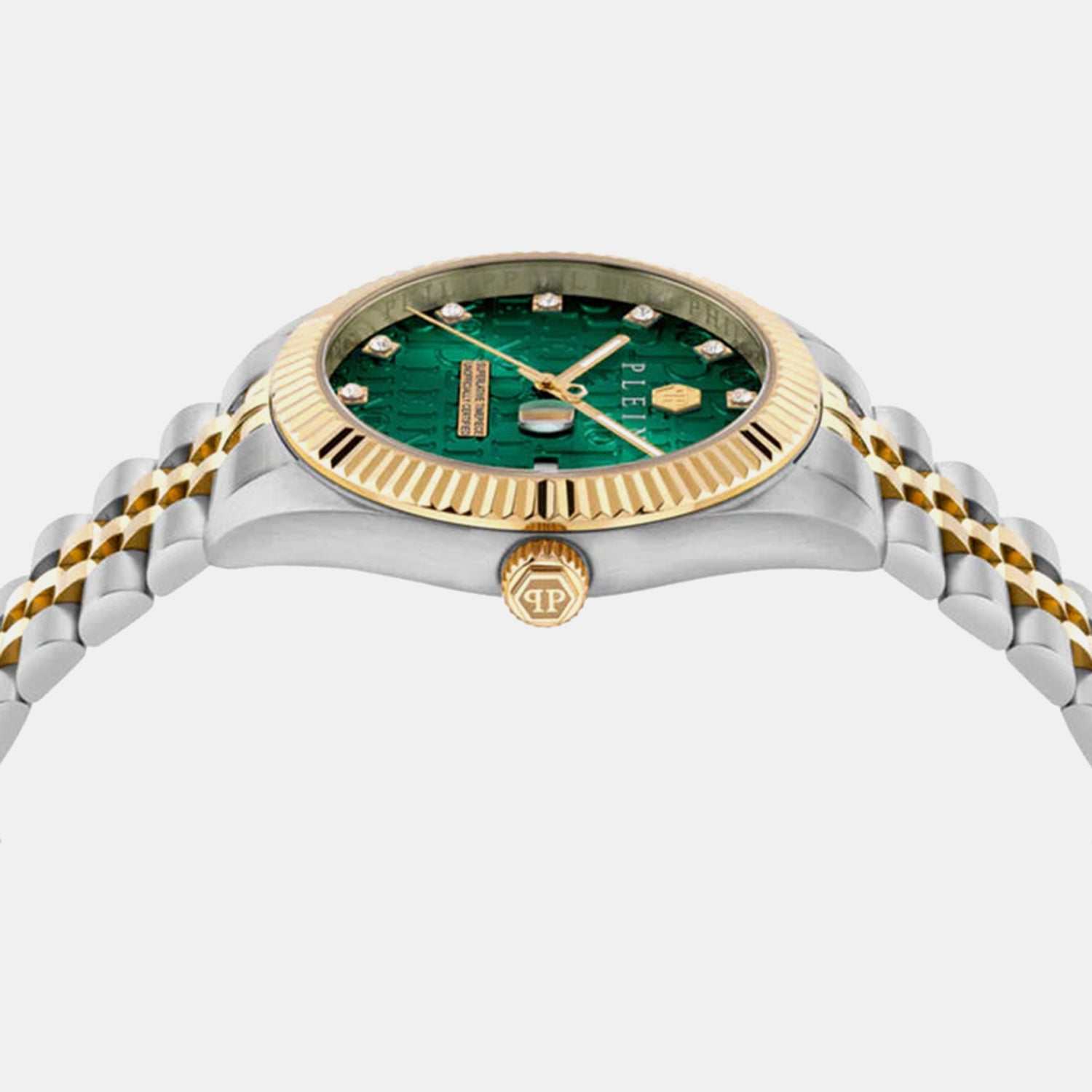 Men Quartz Green Dial Analog Stainless Steel Watch PWMFA0325