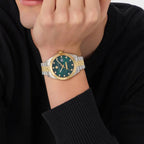 Men Quartz Green Dial Analog Stainless Steel Watch PWMFA0325