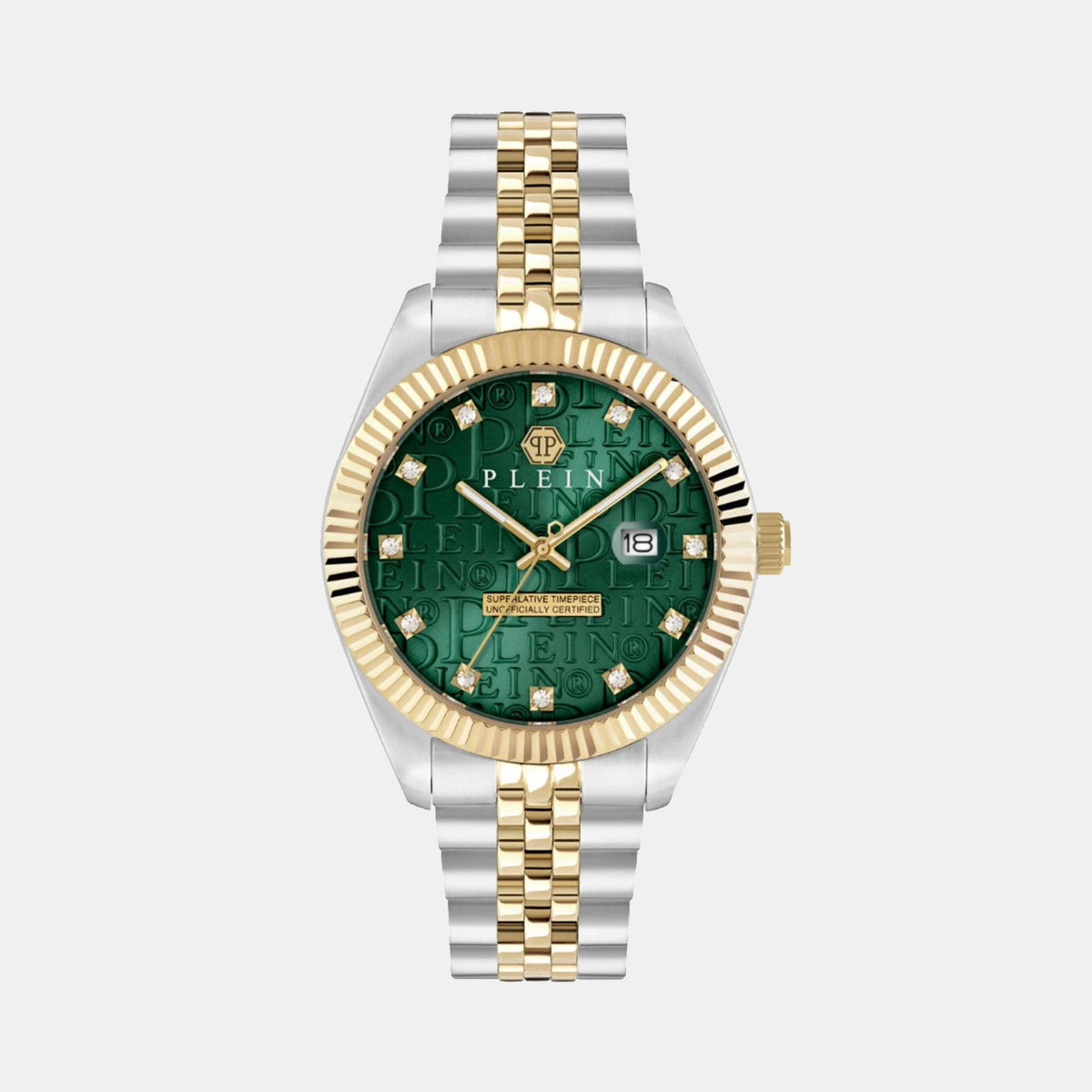 Men Quartz Green Dial Analog Stainless Steel Watch PWMFA0325