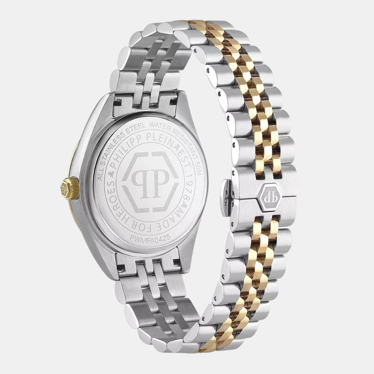 Men Quartz Grey Dial Analog Stainless Steel Watch PWMFA0425