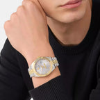 Men Quartz Grey Dial Analog Stainless Steel Watch PWMFA0425