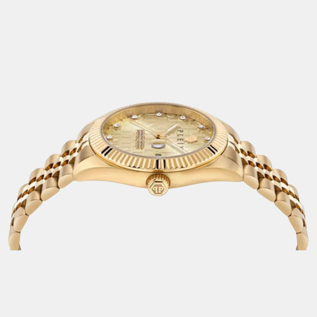 Men Quartz Gold Dial Analog Stainless Steel Watch PWMFA0525