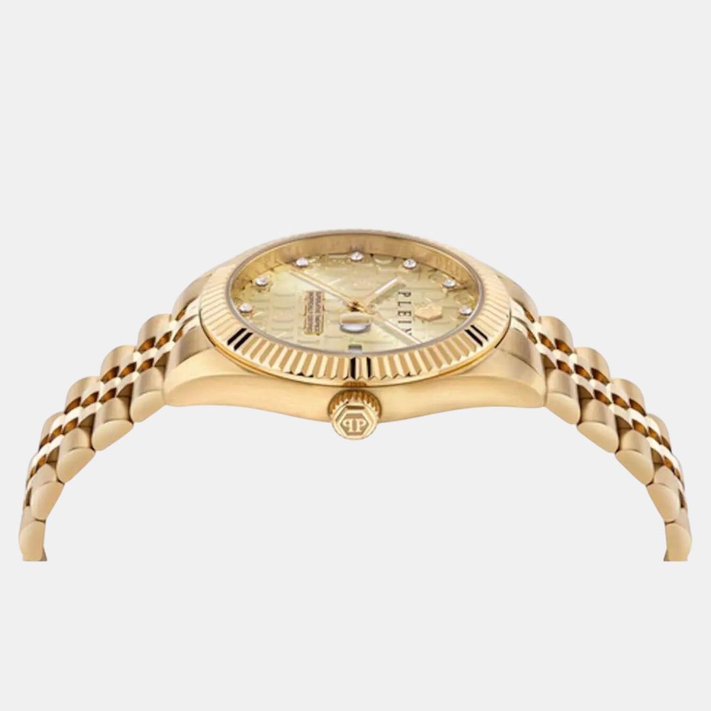 Men Quartz Gold Dial Analog Stainless Steel Watch PWMFA0525