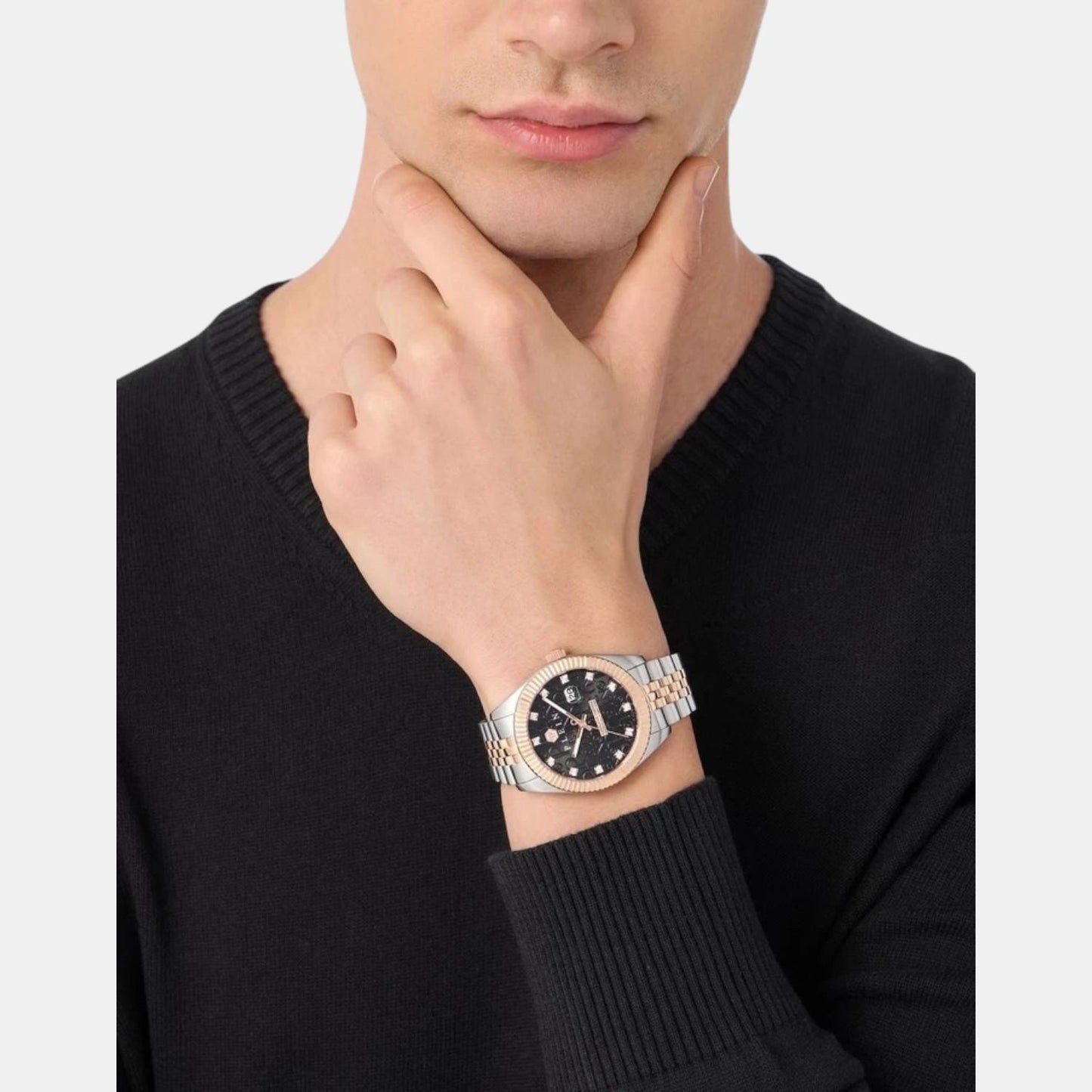 Men Quartz Brown Dial Analog Stainless Steel Watch PWMFA0625