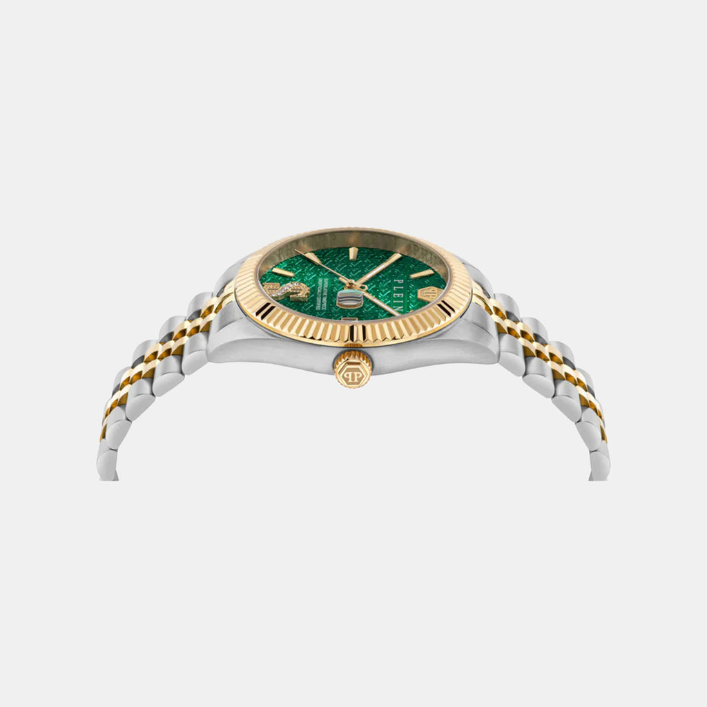 Date Superlative Men Quartz Green Dial Analog Metal Watch PWMFA0825