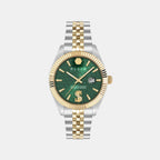 Date Superlative Men Quartz Green Dial Analog Metal Watch PWMFA0825