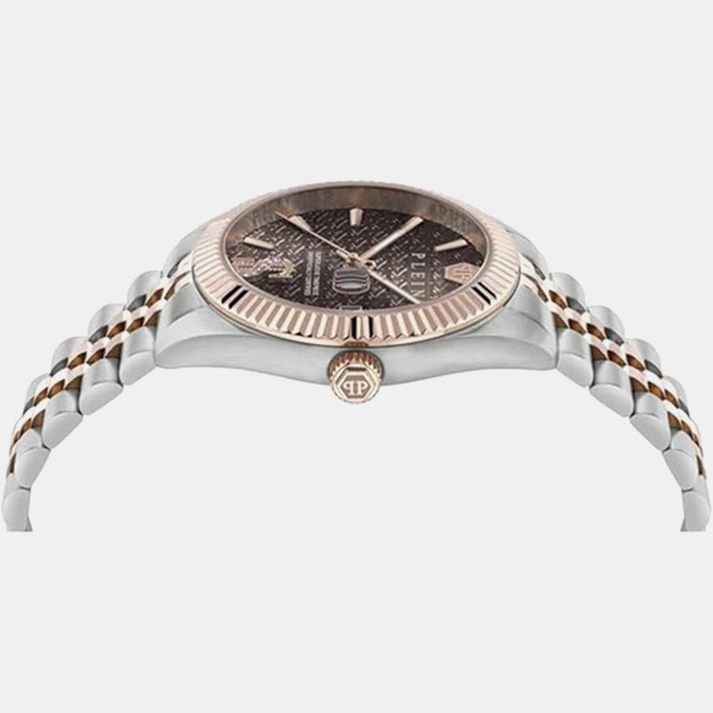 Superlative Men Quartz Brown Dial Analog Stainless Steel Watch PWMFA0925