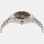 Superlative Men Quartz Brown Dial Analog Stainless Steel Watch PWMFA0925