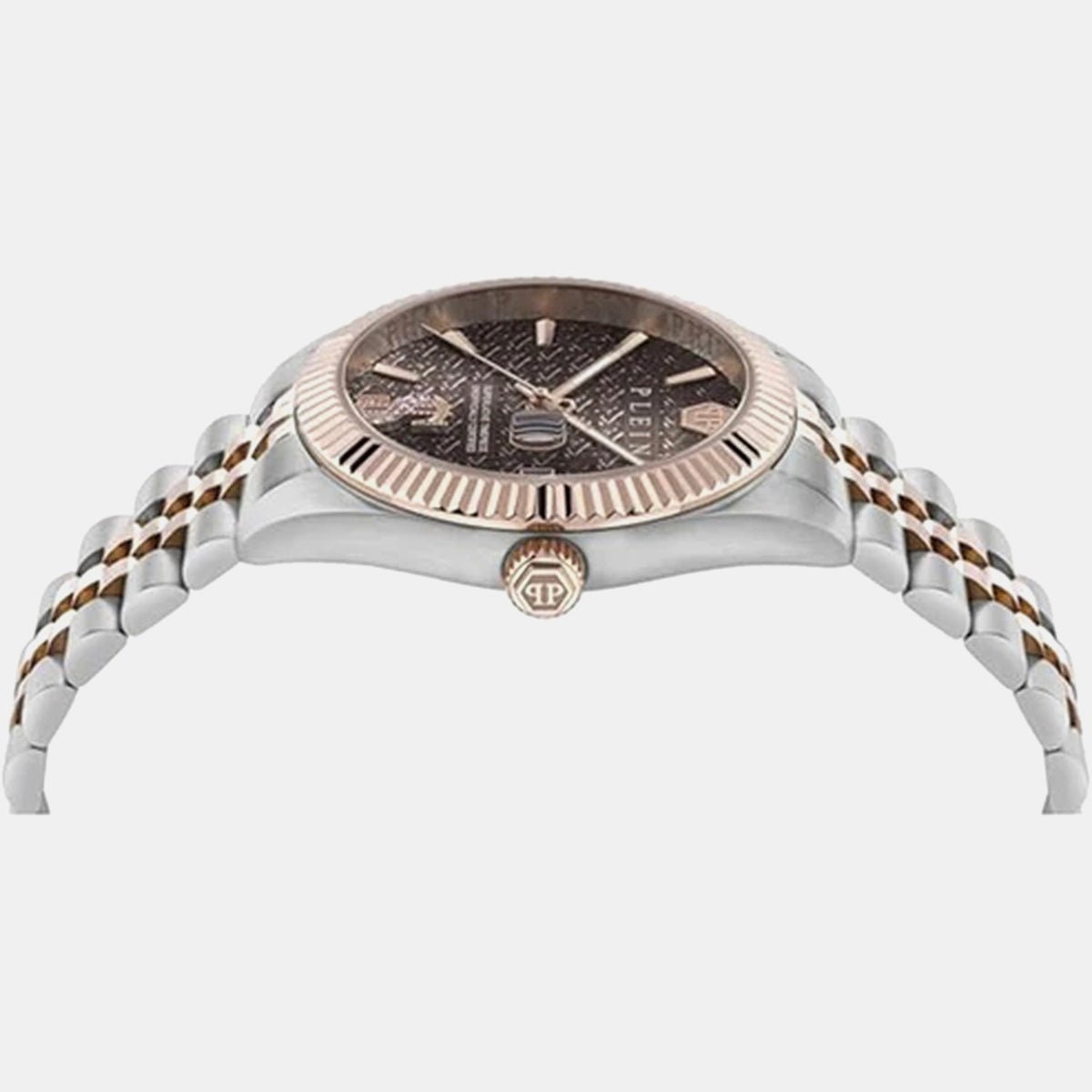Superlative Men Quartz Brown Dial Analog Stainless Steel Watch PWMFA0925