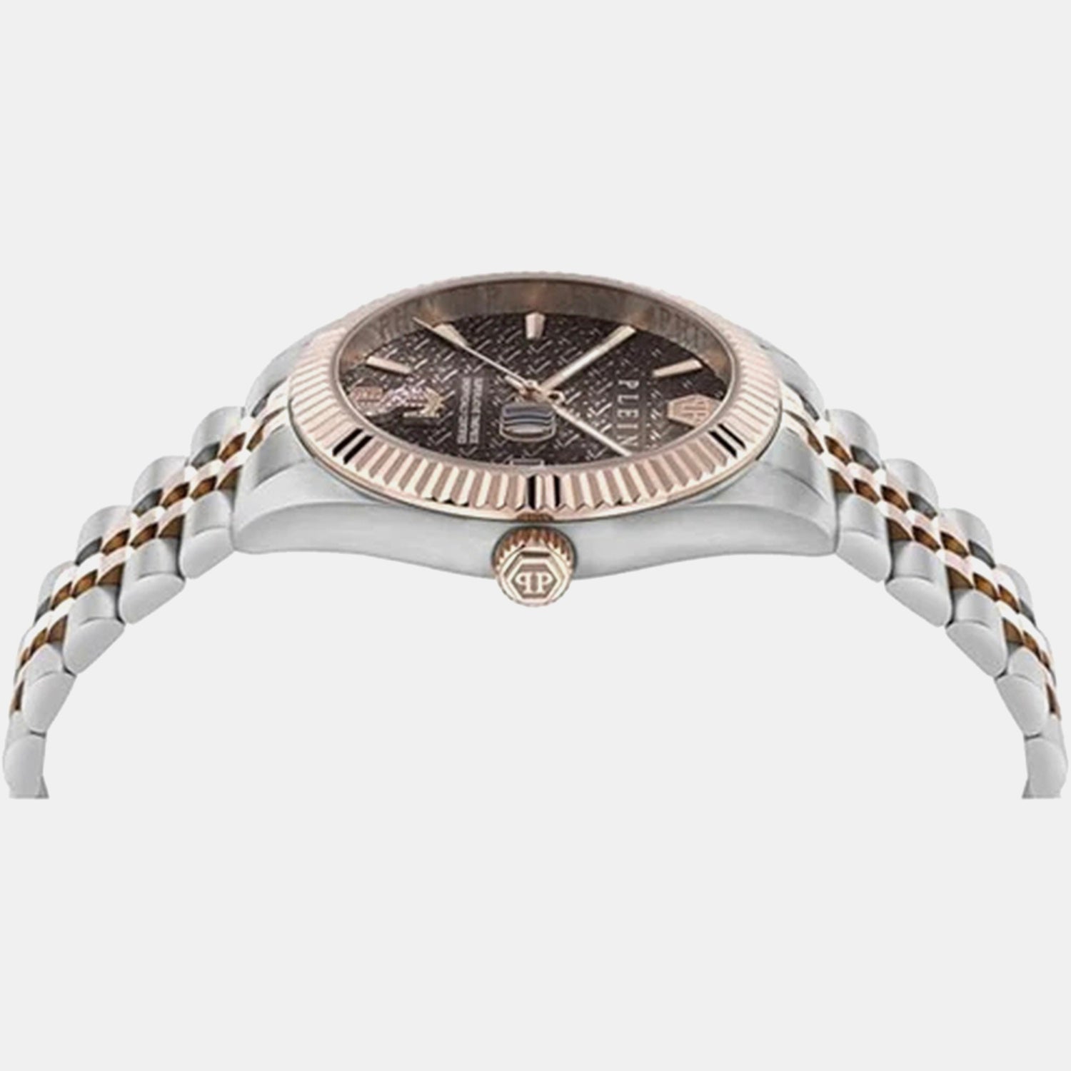 Superlative Men Quartz Brown Dial Analog Stainless Steel Watch PWMFA0925