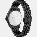 Superlative Men Quartz Black Dial Analog Stainless Steel Watch PWMFA1125