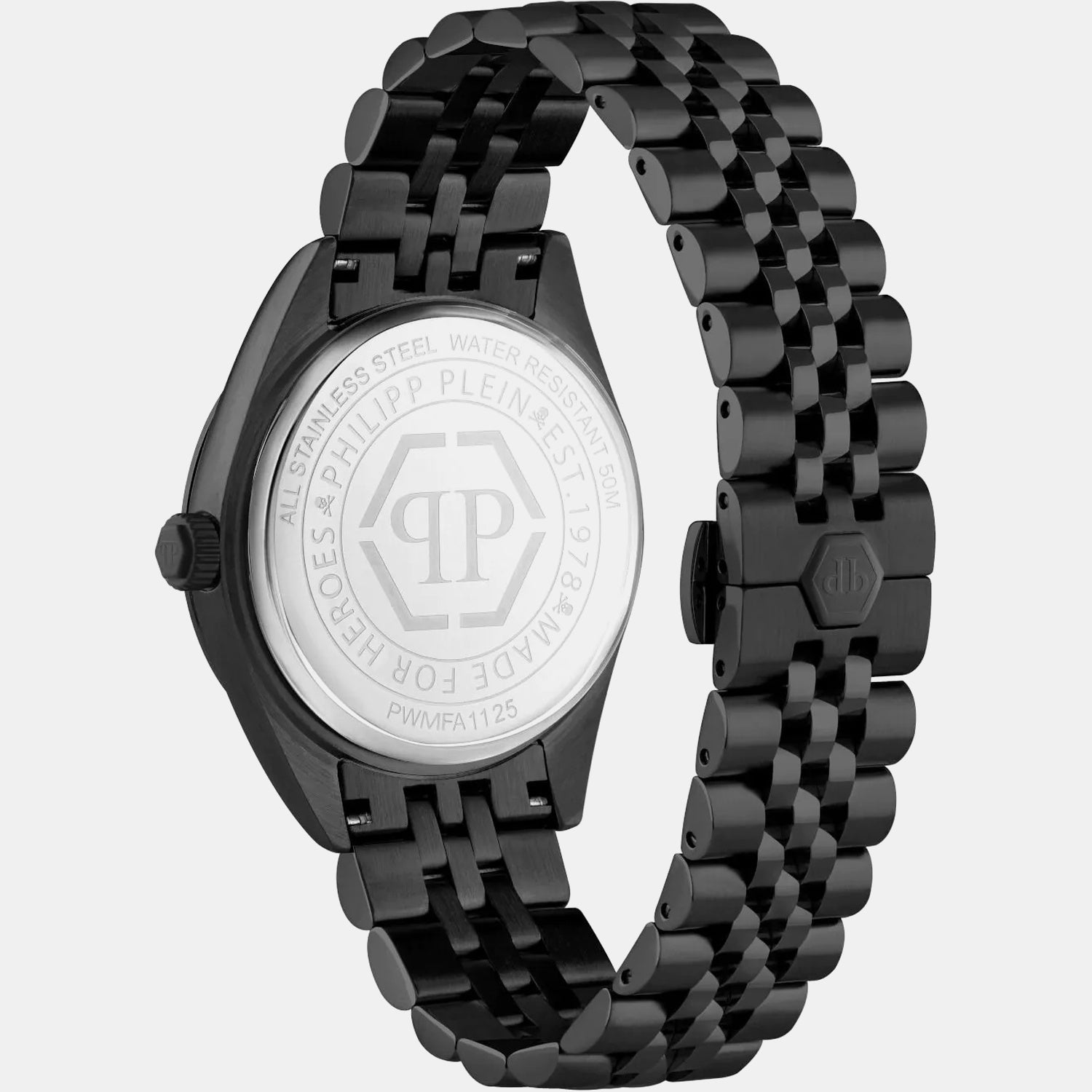 Superlative Men Quartz Black Dial Analog Stainless Steel Watch PWMFA1125