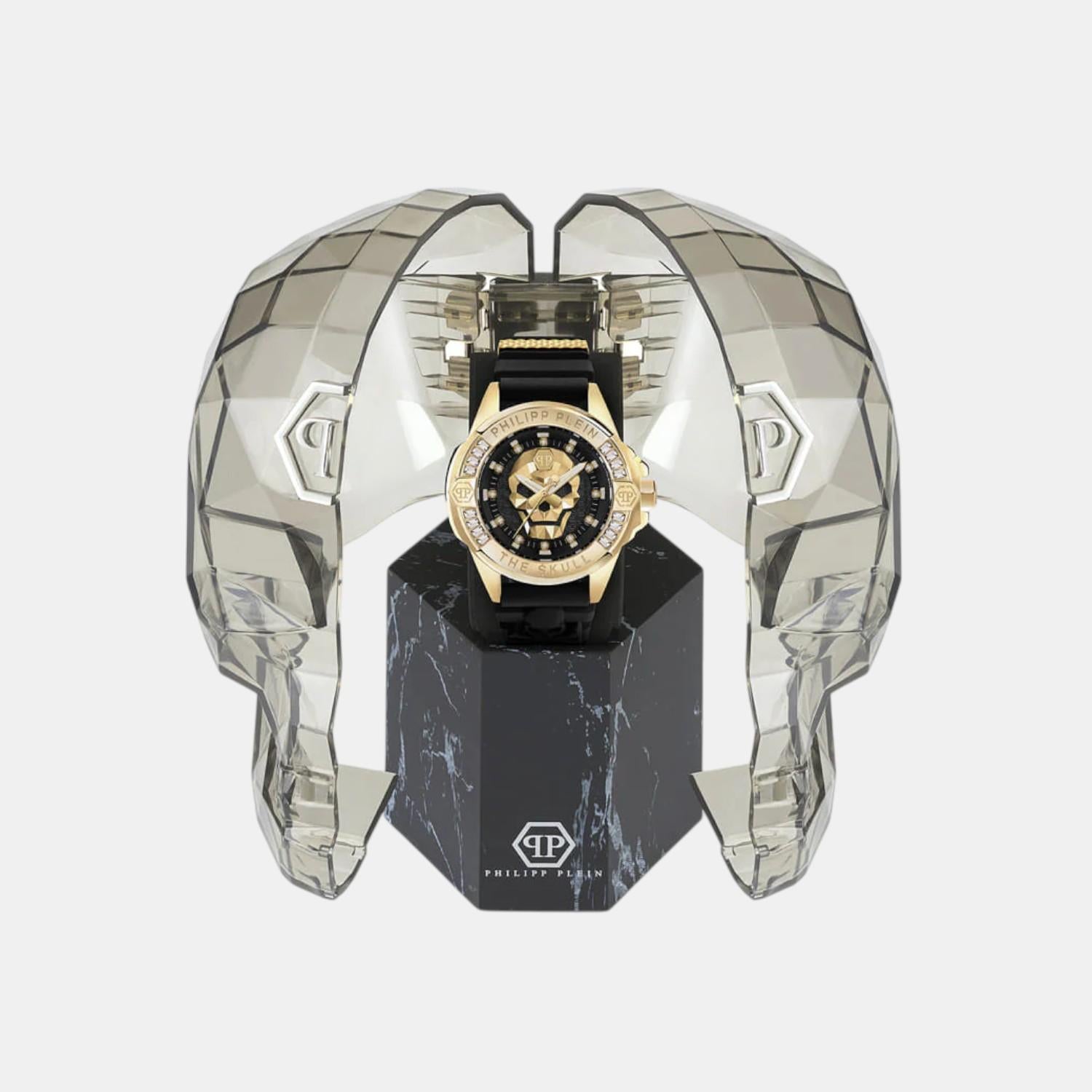 Unisex Quartz Black Dial Analog Silicone Watch PWNAA0122