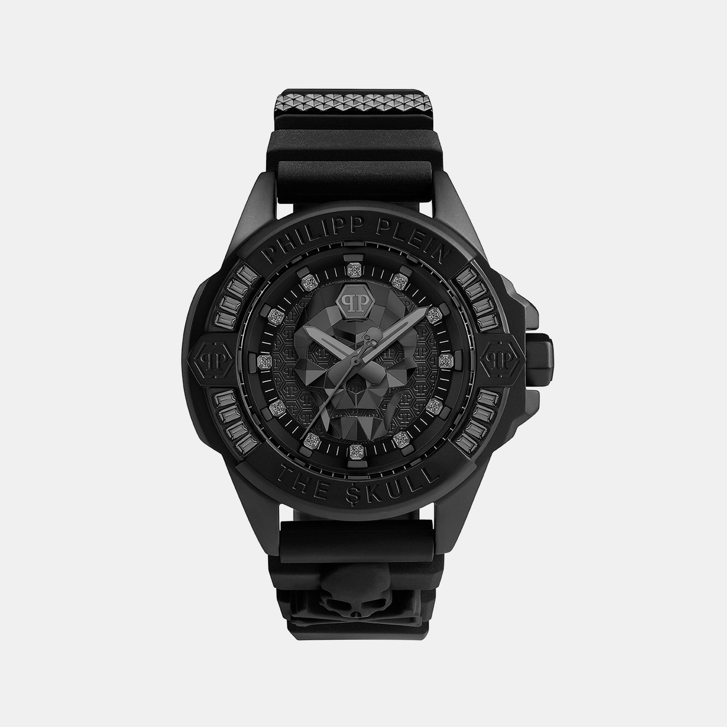 The $Kull Genderless Unisex Black Analog Silicon Watch PWNAA0322