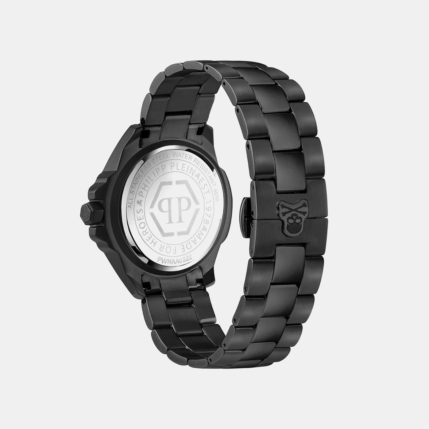 Unisex Quartz Black Dial Analog Stainless Steel Watch PWNAA0522