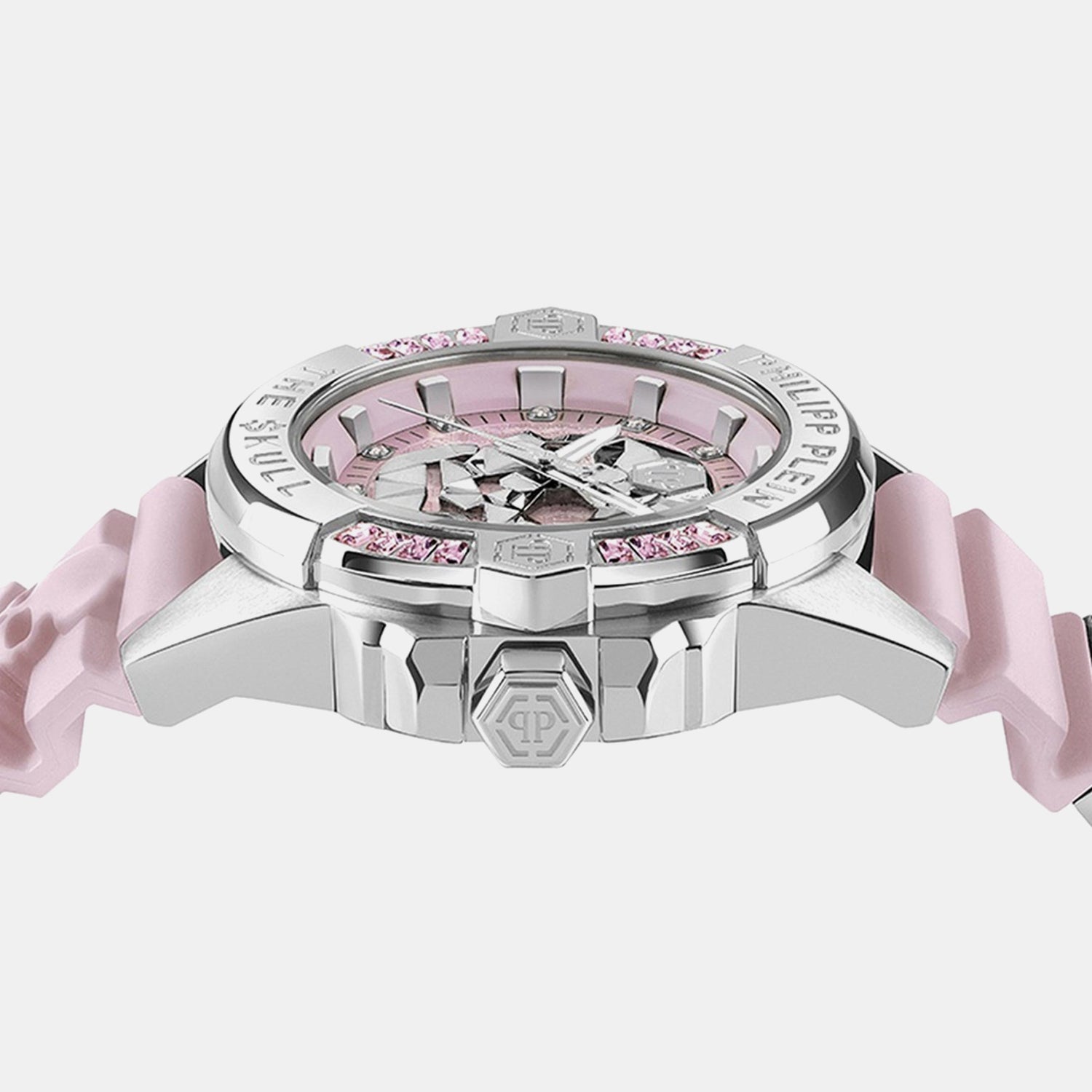 Women Quartz Pink Dial Analog Silicone Watch PWNAA1123
