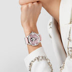 Women Quartz Pink Dial Analog Silicone Watch PWNAA1123