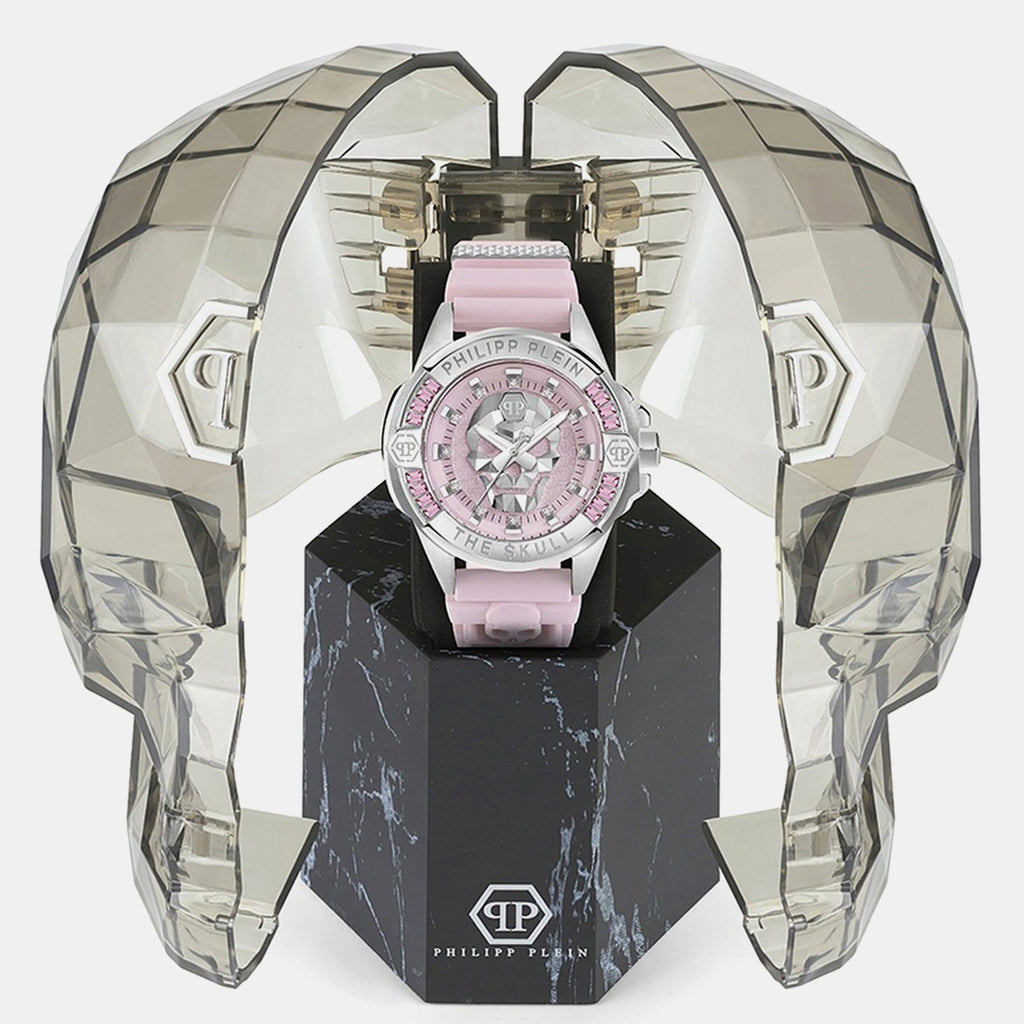 Women Quartz Pink Dial Analog Silicone Watch PWNAA1123