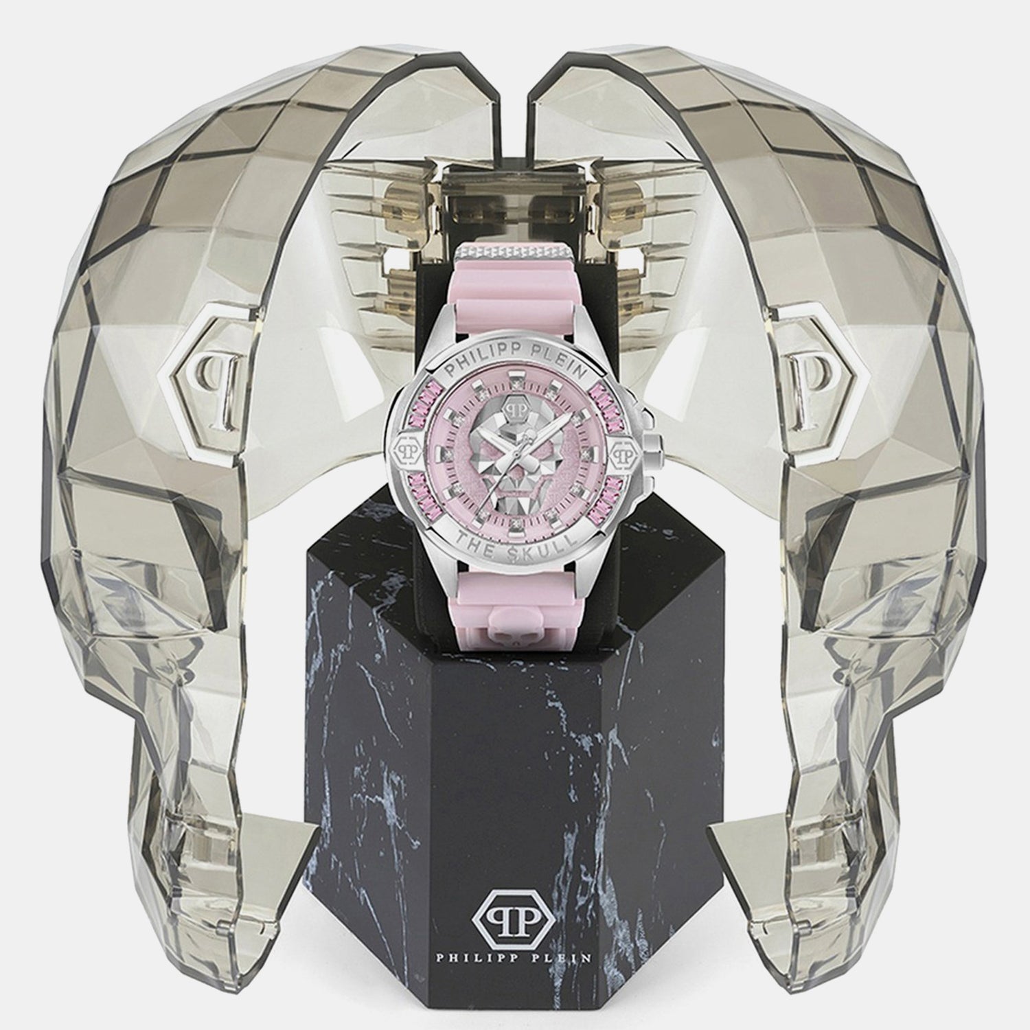 Women Quartz Pink Dial Analog Silicone Watch PWNAA1123