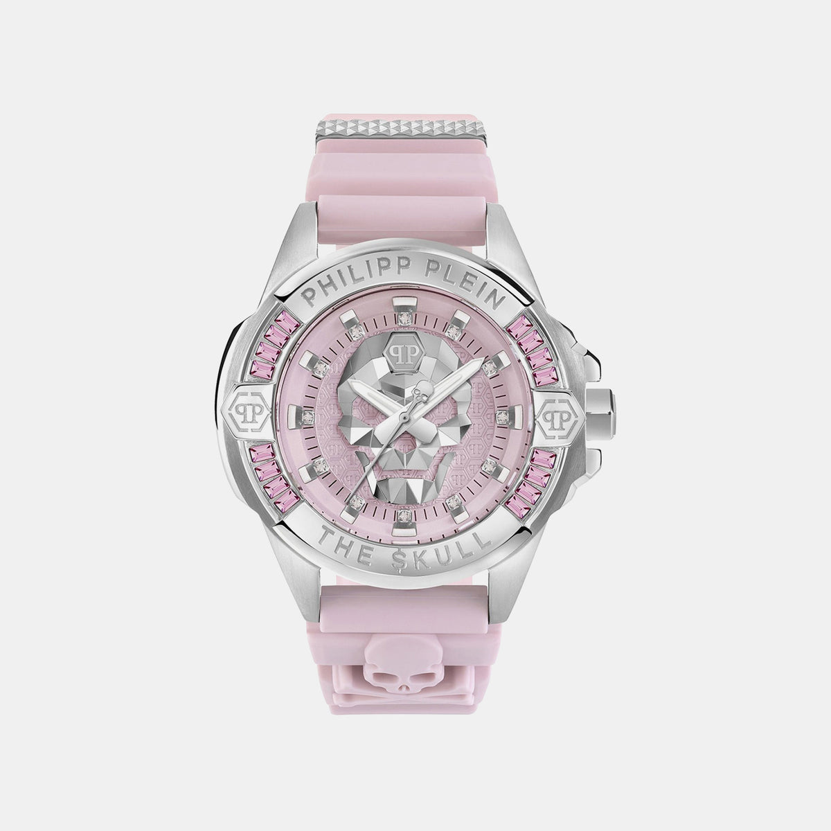 Women Quartz Pink Dial Analog Silicone Watch PWNAA1123