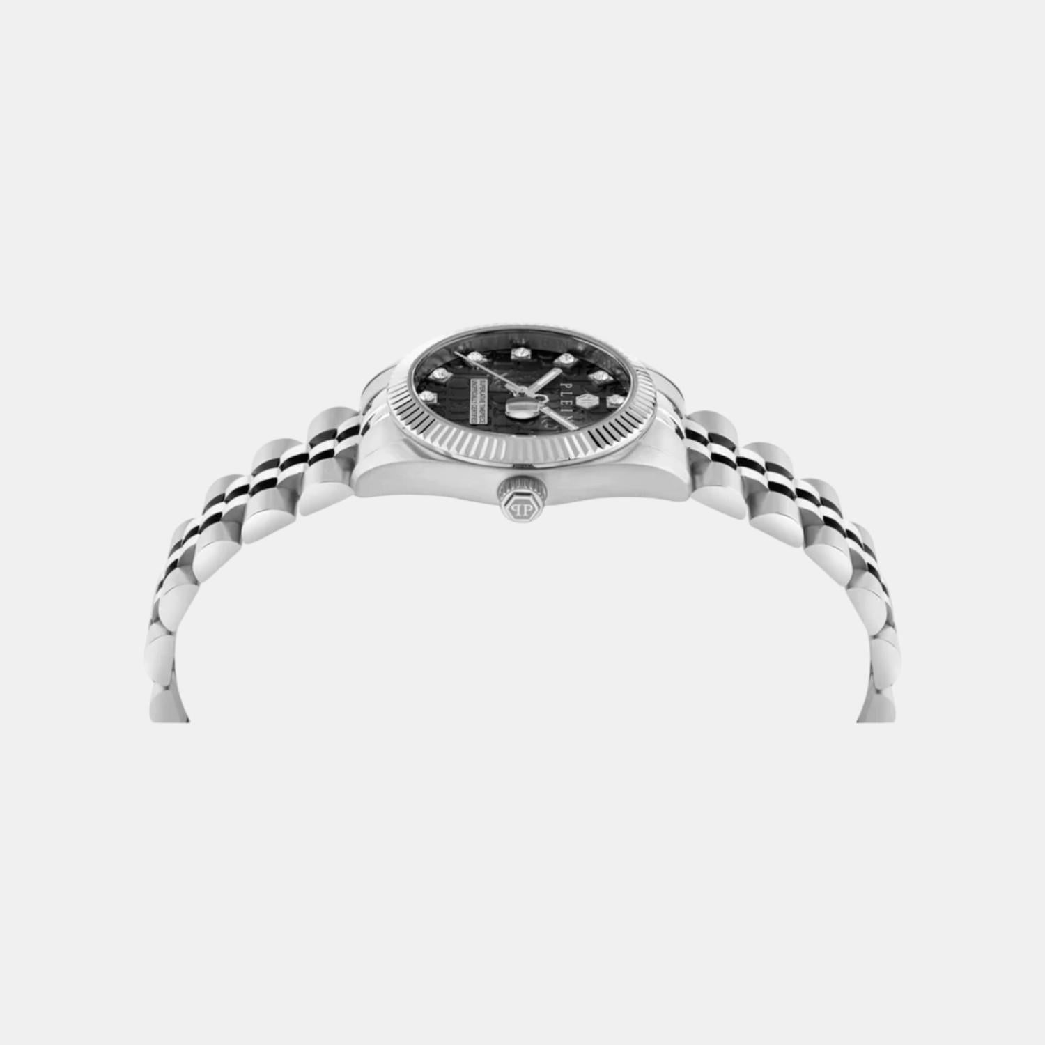 Women Quartz Black Dial Analog Stainless Steel Watch PWNFA0125