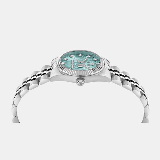 Women Quartz Light Blue Dial Analog Stainless Steel Watch PWNFA0225