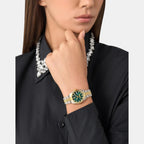 Women Quartz Green Dial Analog Stainless Steel Watch PWNFA0325