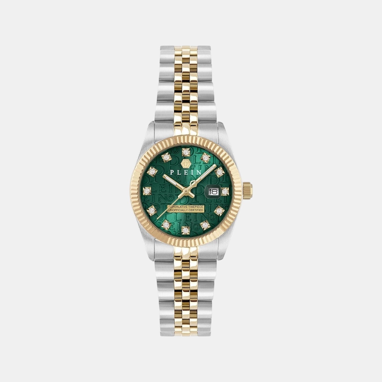 Women Quartz Green Dial Analog Stainless Steel Watch PWNFA0325