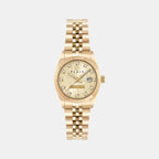 Women Quartz Champagne Dial Analog Stainless Steel Watch PWNFA0525