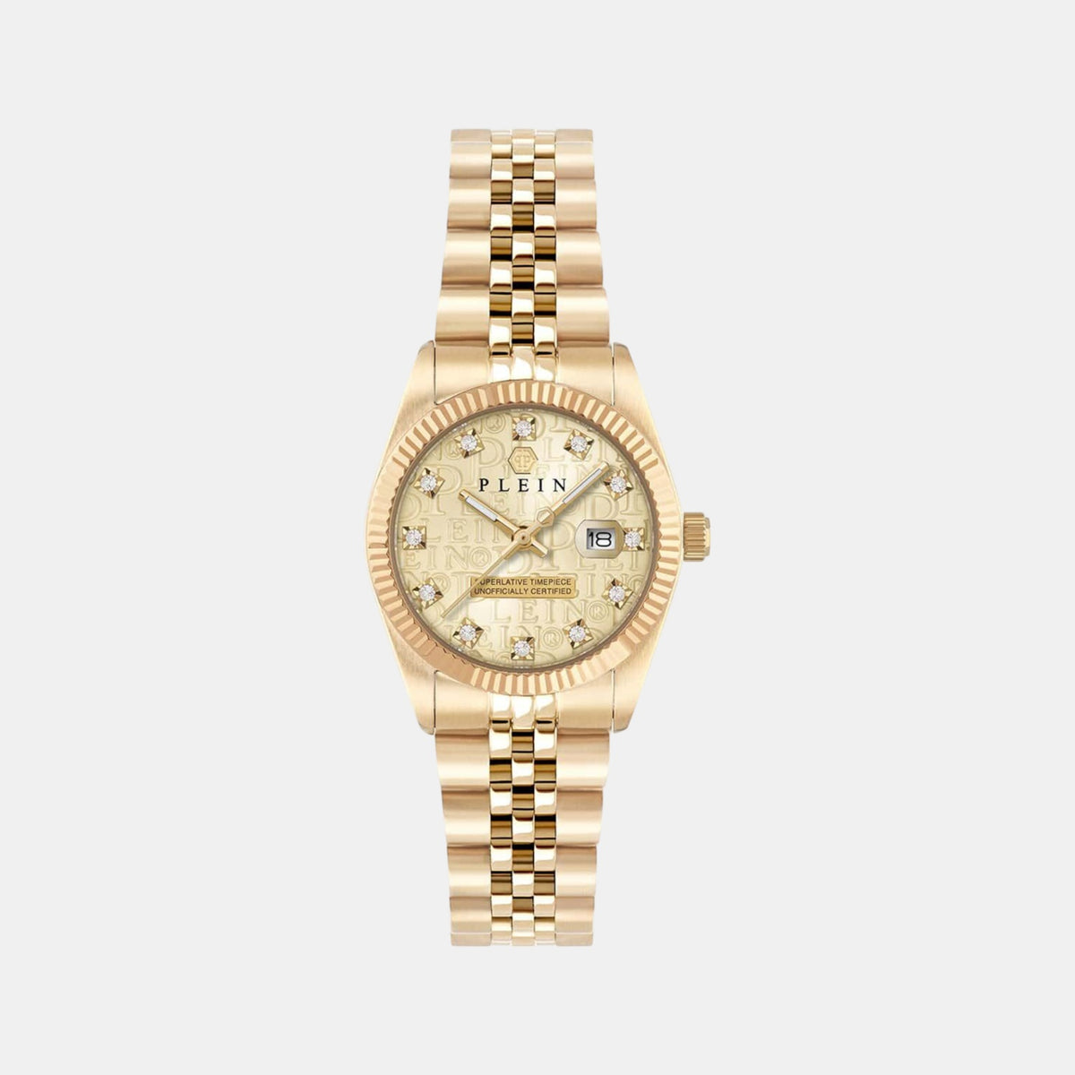 Women Quartz Champagne Dial Analog Stainless Steel Watch PWNFA0525