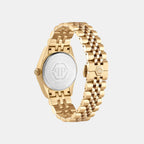 Women Quartz Champagne Dial Analog Stainless Steel Watch PWNFA0525