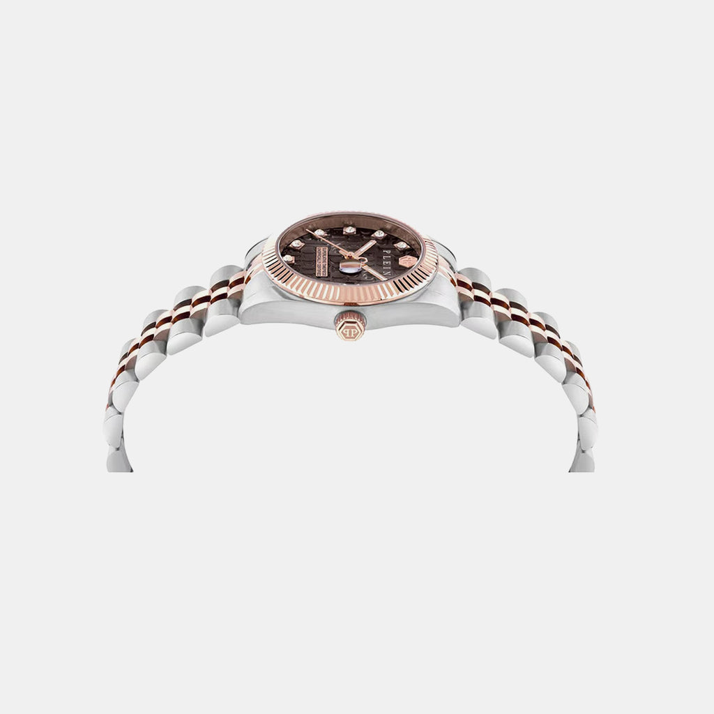 Women Quartz Brown Dial Analog Stainless Steel Watch PWNFA0625