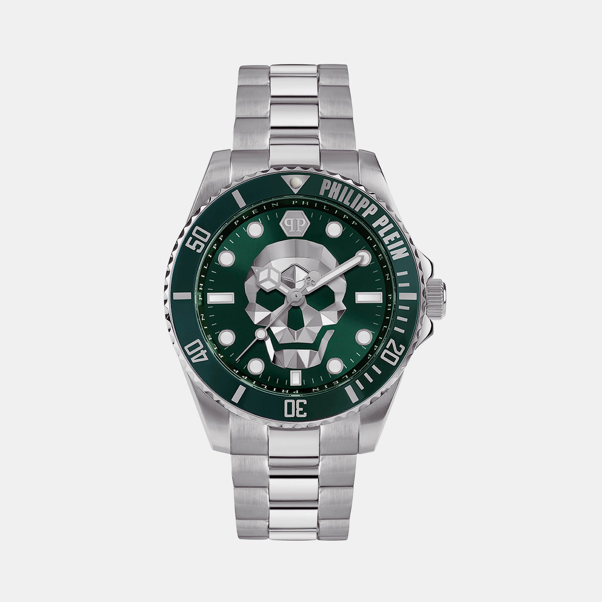 The $Kull Diver Male Green Analog Stainless Steel Watch PWOAA0622