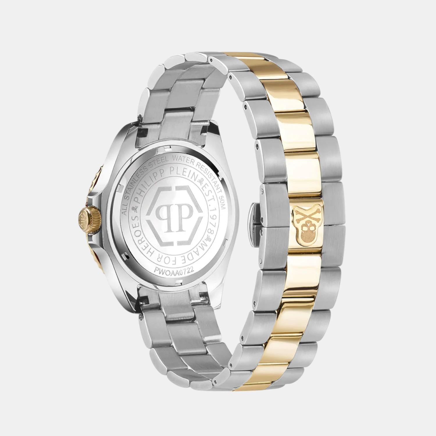 Men Quartz Blue Dial Analog Stainless Steel Watch PWOAA0722