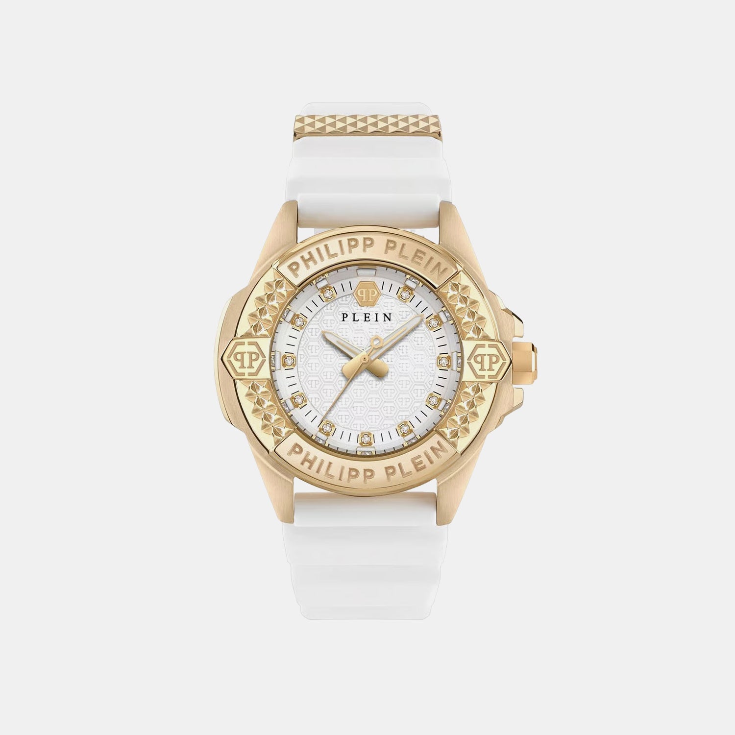 Women Quartz Silver White Dial Analog Silicone Watch PWOFA0125