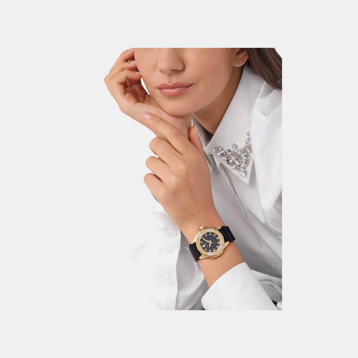 Women Quartz Black Dial Analog Silicone Watch PWOFA0225