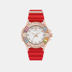 Ofa-The Skull 38Mm Women Quartz White Dial Analog Silicone Watch PWOFA0325