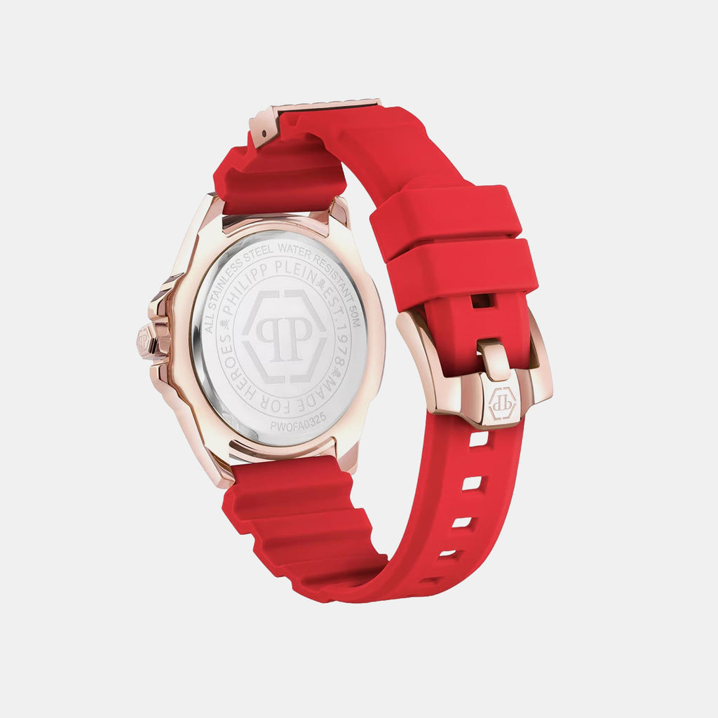 Ofa-The Skull 38Mm Women Quartz White Dial Analog Silicone Watch PWOFA0325