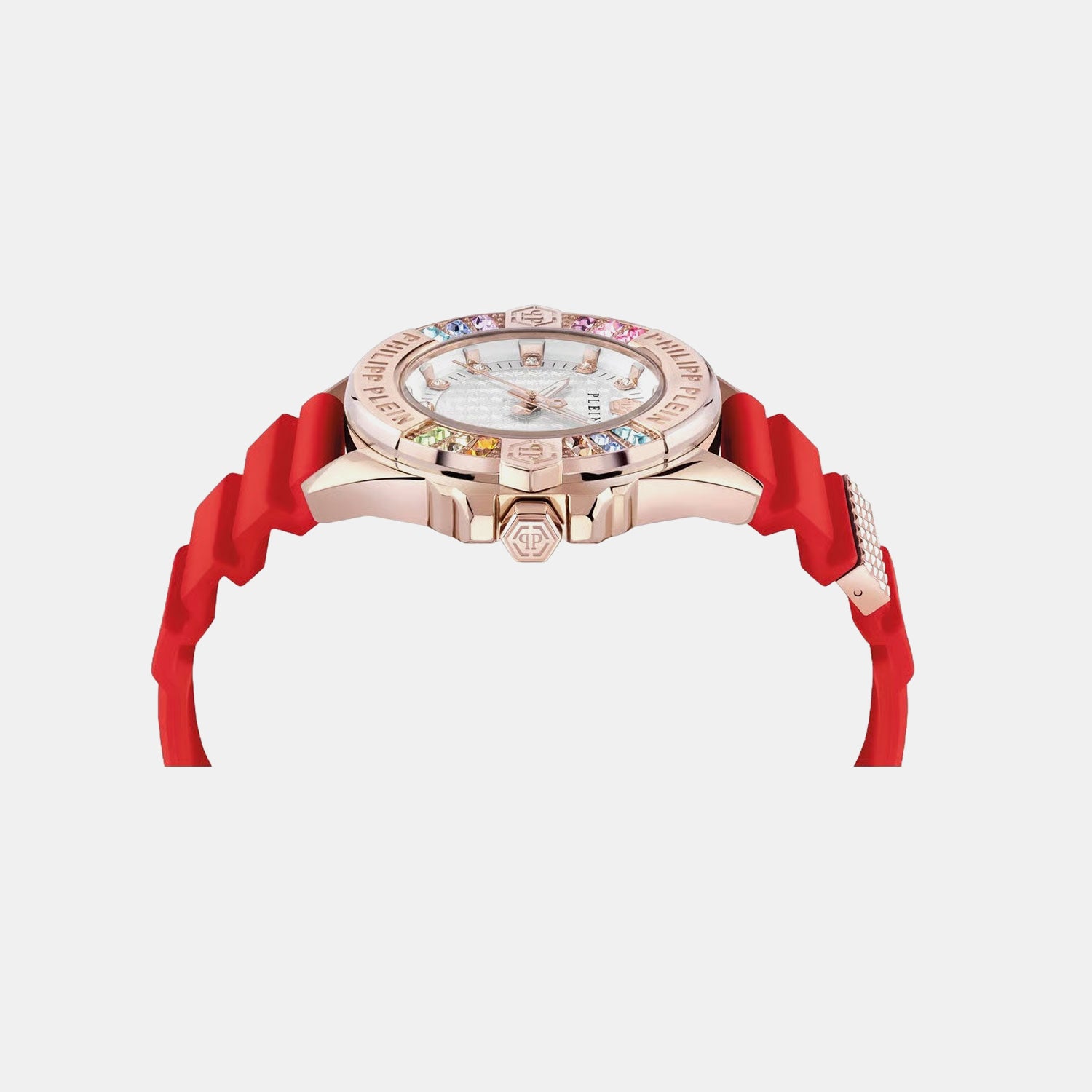 Women Quartz Silver White Dial Analog Silicone Watch PWOFA0325