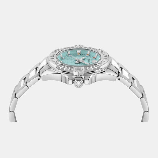 Women Quartz Turquoise Dial Analog Stainless Steel Watch PWOFA0425
