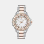 Women Quartz White & Silver Dial Analog Stainless Steel Watch PWOFA0525