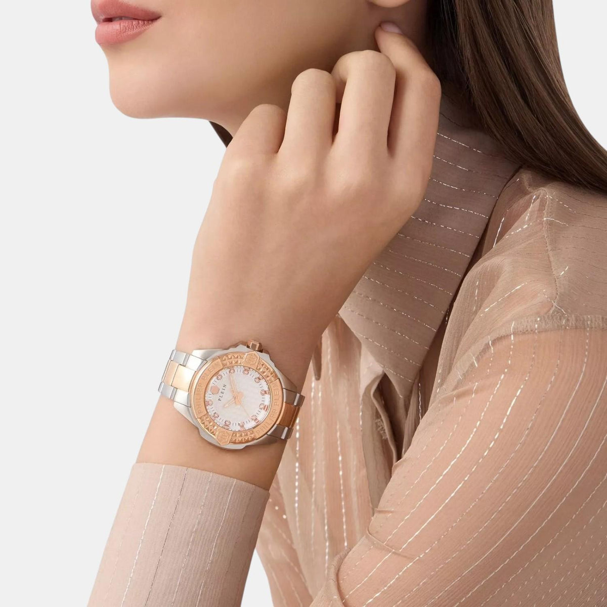 Women Quartz White Dial Analog Stainless Steel Watch PWOFA0525