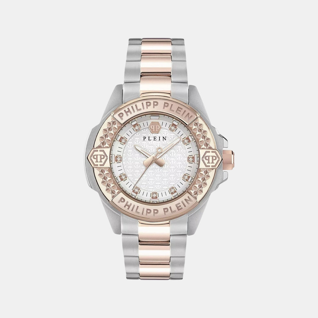 Women Quartz White & Silver Dial Analog Stainless Steel Watch PWOFA0525