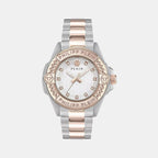 Women Quartz White & Silver Dial Analog Stainless Steel Watch PWOFA0525