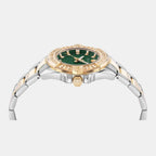 Women Quartz Green Dial Analog Stainless Steel Watch PWOFA0625